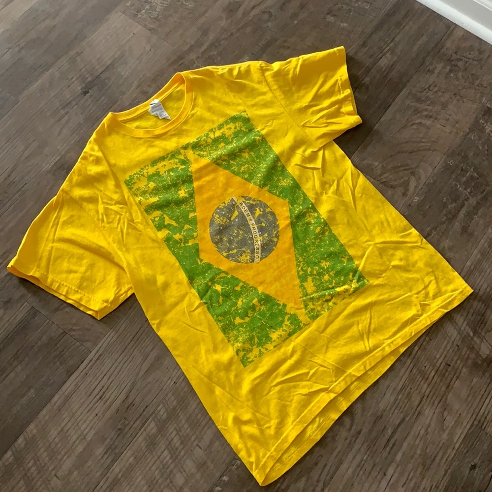 Rustic Brazil Flag T-Shirt